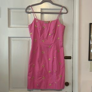 Embroidered Lilly Pulitzer Pink & Green Dress